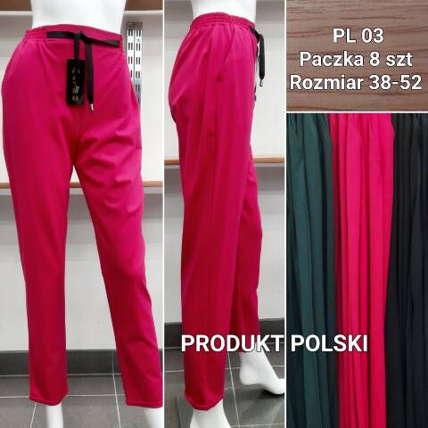 Spodnie damskie PL03 1 kolor 38-52 1