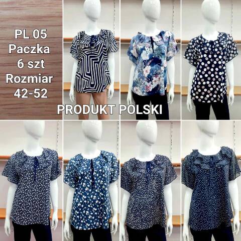 Bluzka damskie PL05 1 kolor 42-52 1