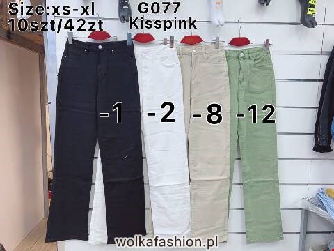 Jeansy damskie G077 1 kolor XS-XL