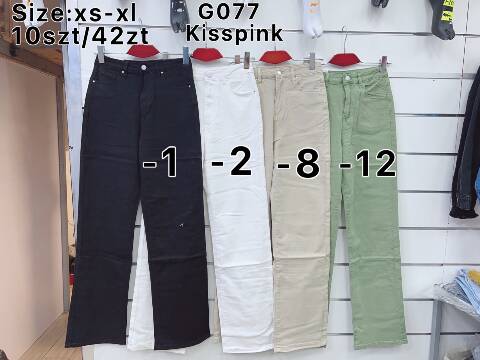Jeansy damskie G077 1 kolor XS-XL 1