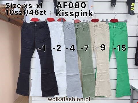 Jeansy damskie AF080 1 kolor XS-XL