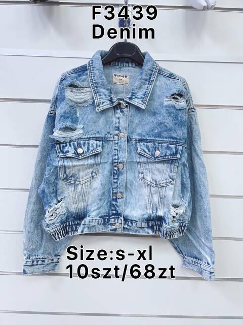 Kurtka jeansowa damskie F3439 1 kolor S-XL