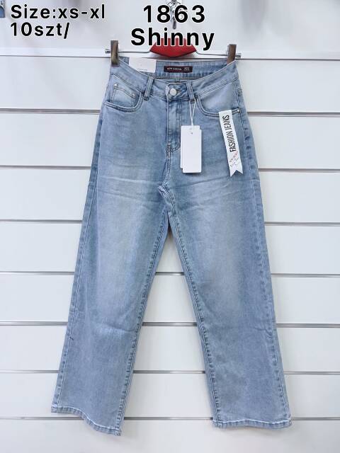 Jeansy damskie 1863 1 Kolor XS-XL