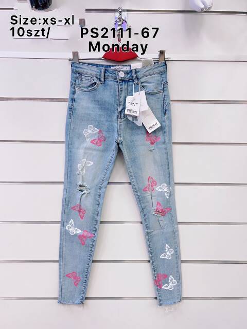 Jeansy damskie PS2111-67 1 Kolor XS-XL