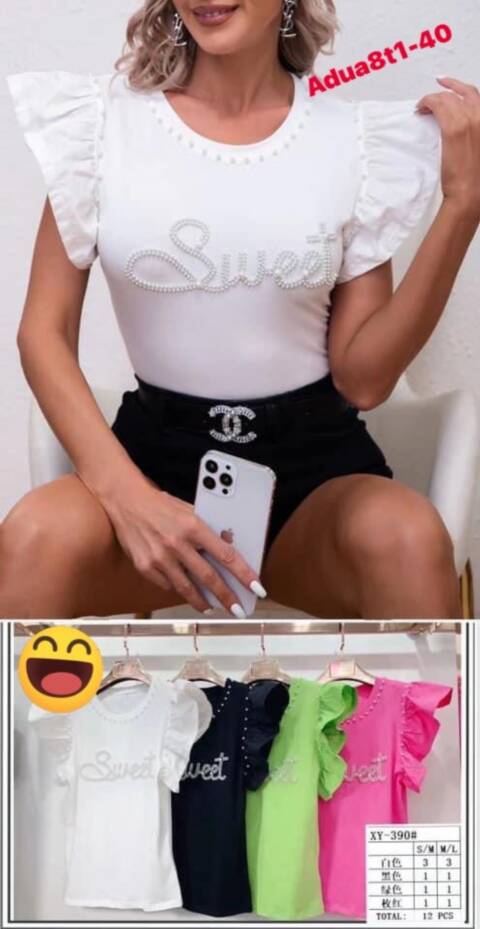 Bluzka damska Tureckie XY-390 Mix Kolor S/M-L/XL 1