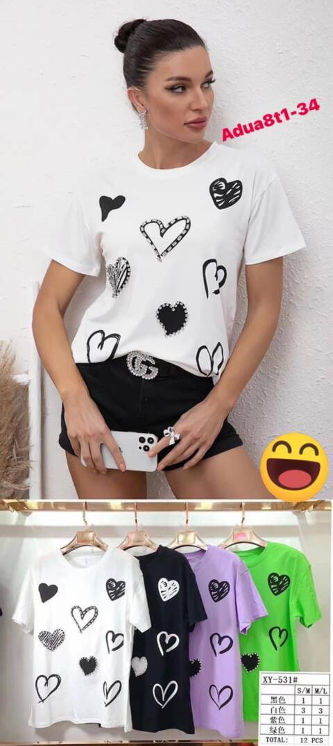 Bluzka damska Tureckie XY-531 Mix Kolor S/M-L/XL 1