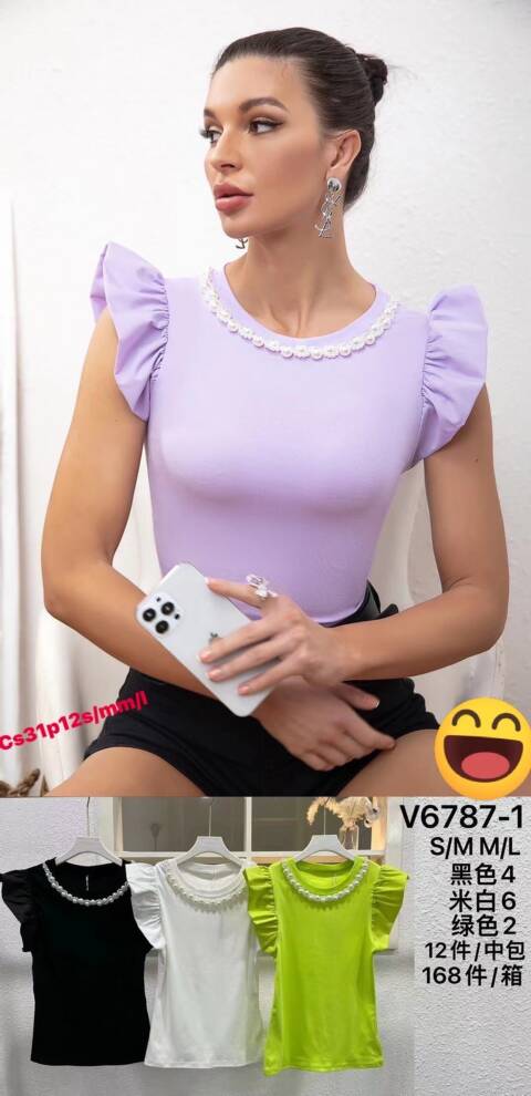 Bluzka damskie 3684 Mix kolor S/M-L/XL