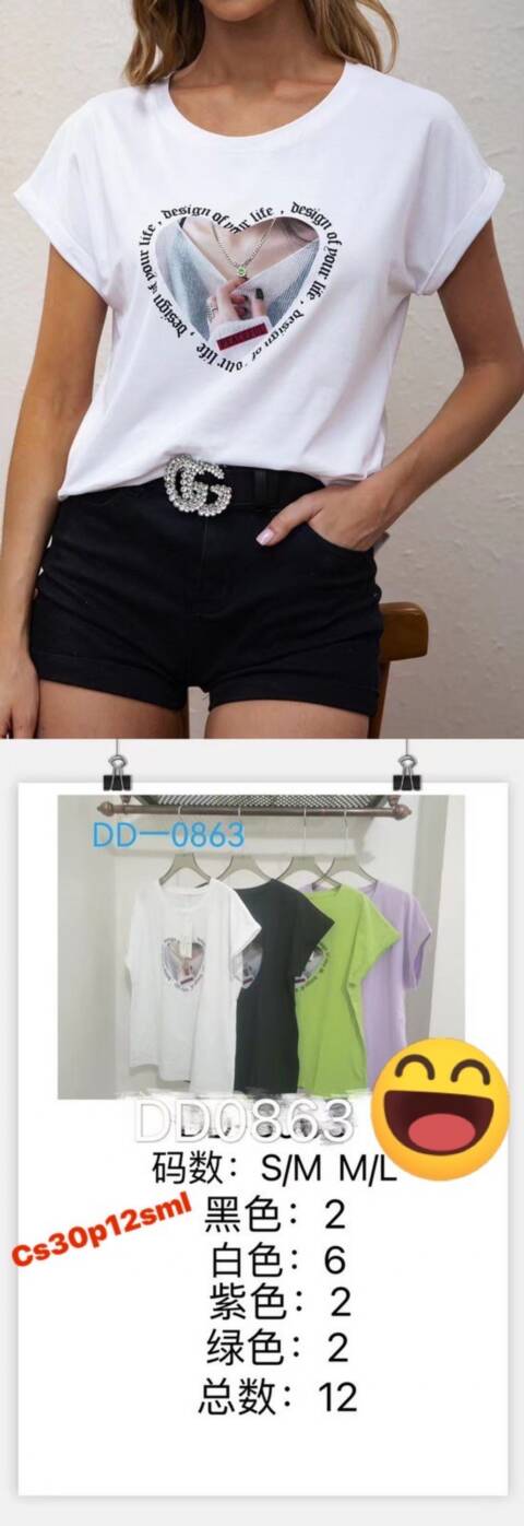 Bluzka damskie DD-0862 Mix kolor S/M-L/XL 1