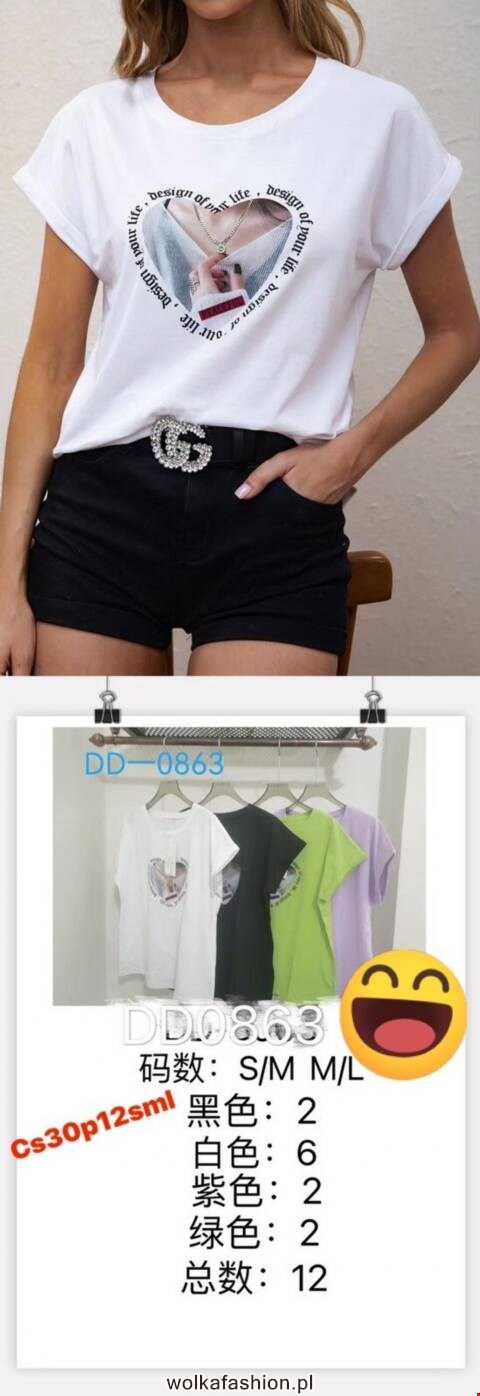 Bluzka damskie DD-0862 Mix kolor S/M-L/XL 1