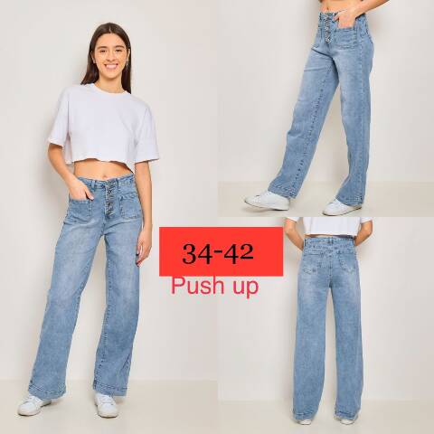 Jeansy damskie 4090 1 kolor 34-42