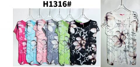 Bluzka damskie H1316 Mix Kolor M-3XL 1