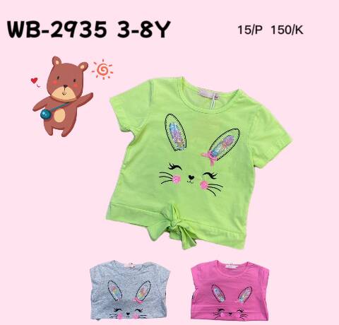 Bluzka dziewczęcy WB-2935 Mix kolor 3-8 1