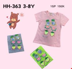 Bluzka dziewczęcy HH-363 Mix kolor 3-8