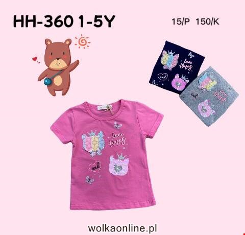 Bluzka dziewczęcy HH-360 Mix kolor 1-5