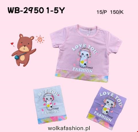 Bluzka dziewczęcy WB-2950 Mix kolor 1-5