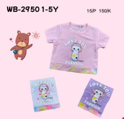 Bluzka dziewczęcy WB-2950 Mix kolor 1-5