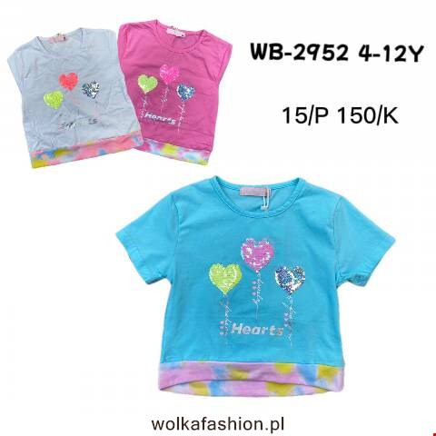 Bluzka dziewczęcy WB-2952 Mix kolor 4-12 1