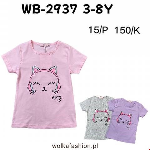 Bluzka dziewczęcy WB-2937 Mix kolor  3-8 1