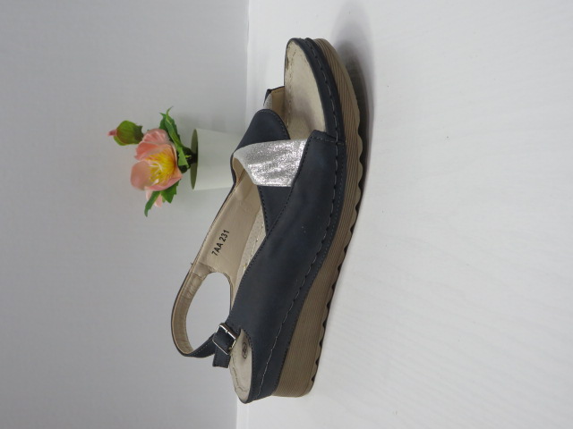 Sandały damskie 7AA231 NAVY/SILVER 36-41