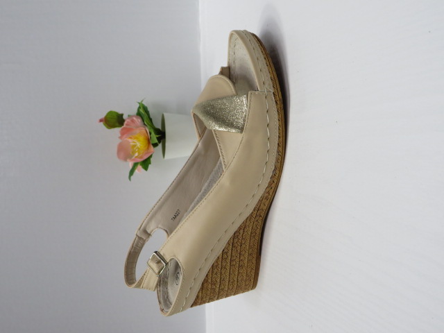 Czółenka damskie 7AA227 BEIGE/GOLD 36-41