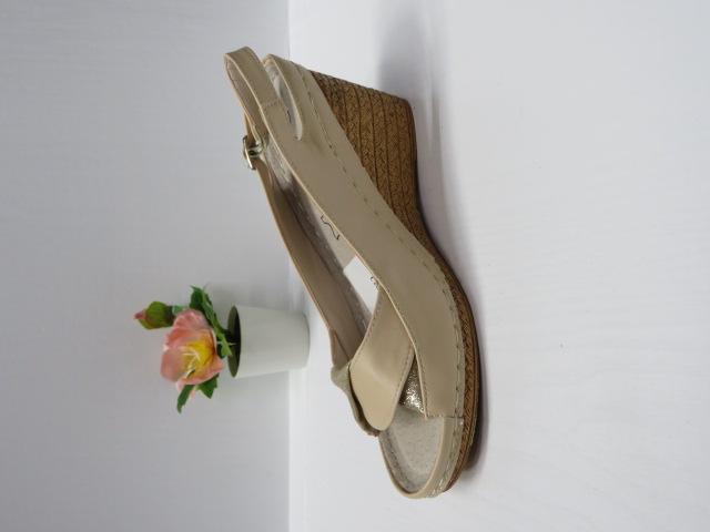 Czółenka damskie 7AA227 BEIGE/GOLD 36-41 1