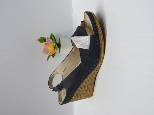 Czółenka damskie 7AA227 NAVY/SILVER 36-41