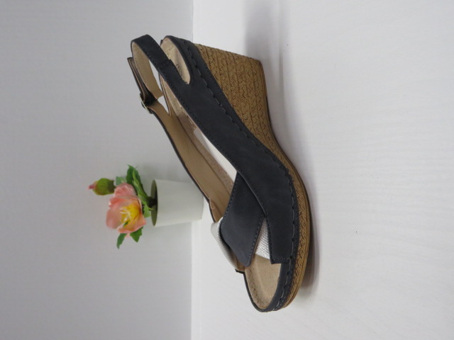 Czółenka damskie 7AA227 NAVY/SILVER 36-41 1