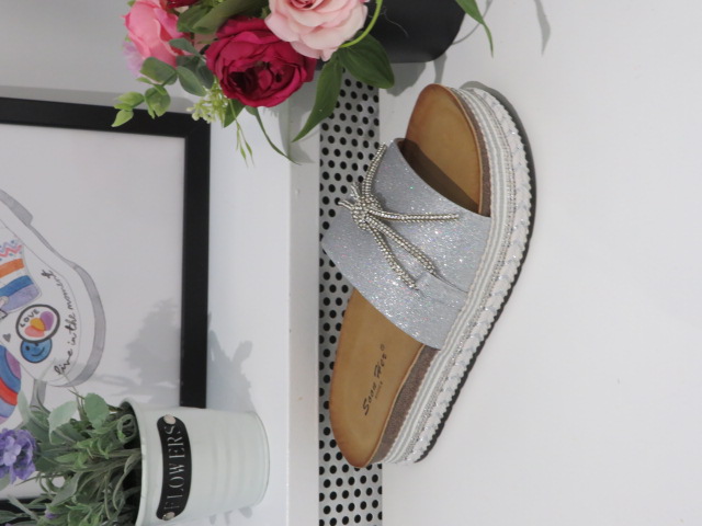 Klapki Damskie TL8-89 SILVER 36-41