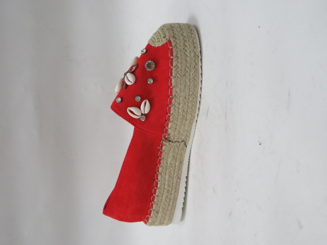 Baleriny Damskie 6804-5 RED 36-41 1