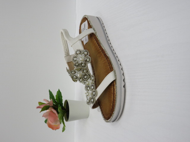 Sandały damskie E8609-F2 WHITE 36-41