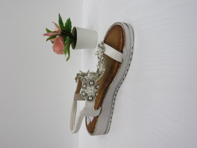 Sandały damskie E8609-F2 WHITE 36-41 1