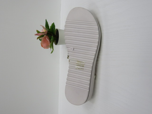 Sandały damskie E8609-F2 WHITE 36-41 2