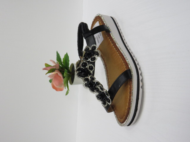 Sandały damskie E8609-F2 BLACK 36-41