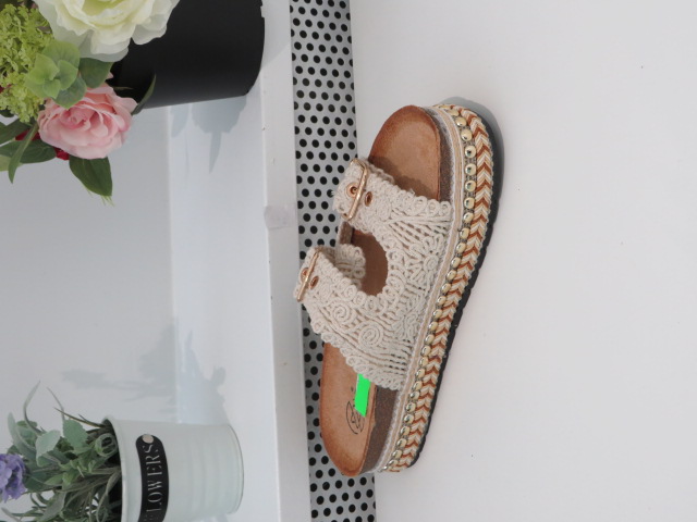 Klapki Damskie LS563 BEIGE 36-41 1