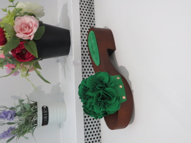 Klapki Damskie LS177 GREEN 36-41 1