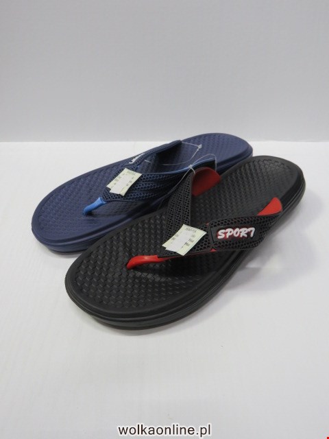 Klapki Męskie A-208 GREY/BL.BLACK-BLUE/BLACK-RED/NAVY-BLUE 40-45 