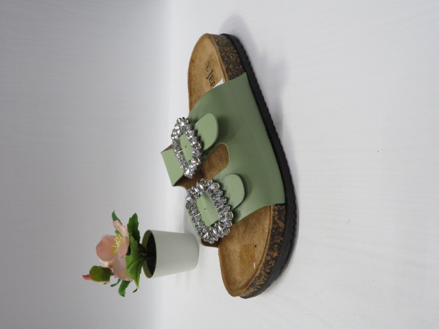 Klapki Damskie 8051 L.GREEN 36-41