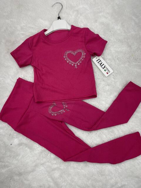 Komplet dziewczęcy 7044 1 kolor 4-14 1