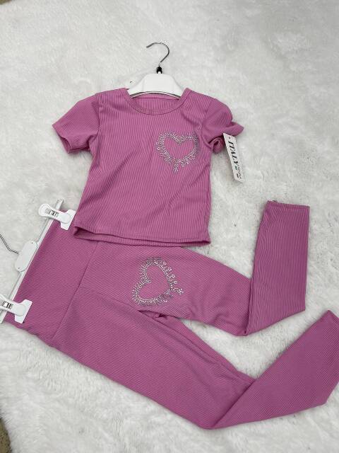 Komplet dziewczęcy 7045 1 kolor 4-14 1