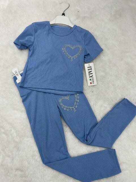 Komplet dziewczęcy 7047 1 kolor 4-14 1