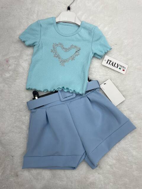 Komplet dziewczęcy 7051 1 kolor 4-14 1