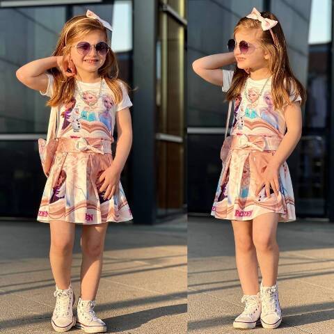 Komplet dziewczęcy 7055 1 kolor 2-8