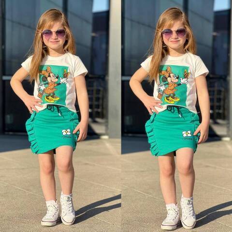 Komplet dziewczęcy 7076 1 kolor 4-10 1