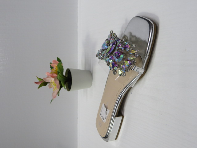 Klapki Damskie BY006 SILVER 36-41 1