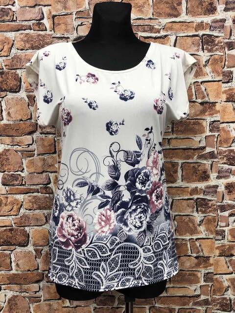 Bluzka damskie 0987 1 kolor 46-54 (towar polskie)