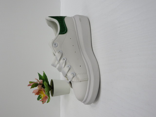 Buty Sportowe Dziecięce 907-6 WHITE/GREEN 30-35 1
