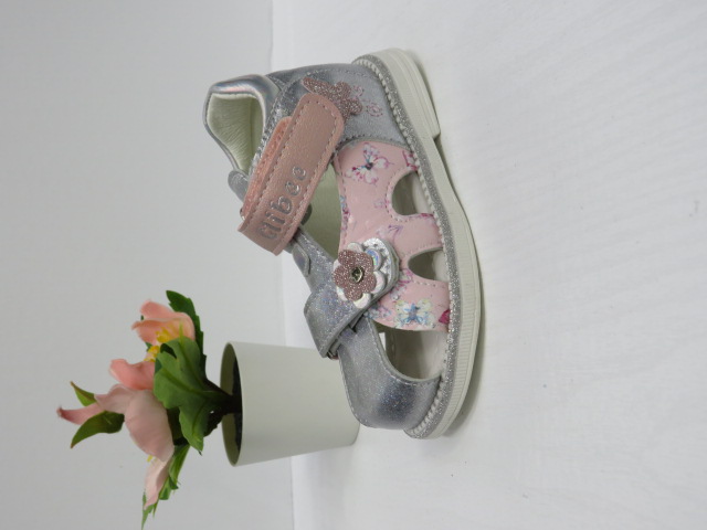 Sandały Dziecięce AB241 SILVER/PINK 20-25