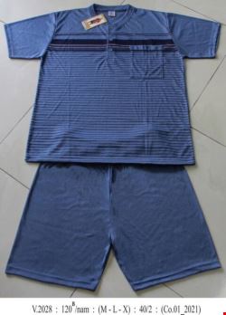 Piżama męskie V2028 Mix kolor M-XL