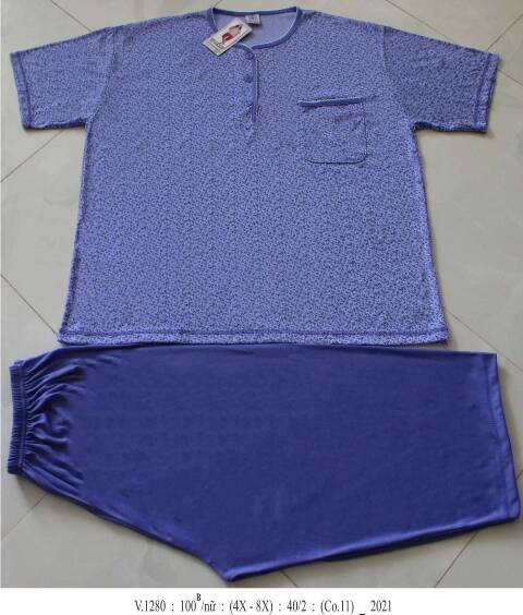 Piżama męskie V1280 Mix kolor 4XL-8XL