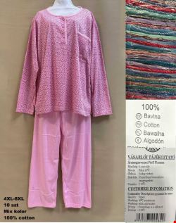 Piżama damskie 6988 Mix kolor 4XL-8XL
